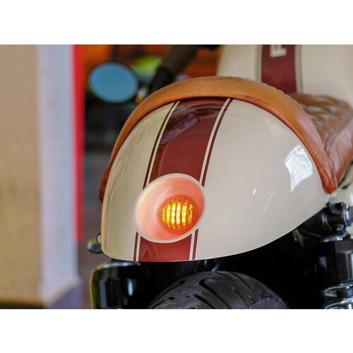 LED-Stop- / Rücklicht aus massivem Messing- Flush Mount Prison Grill