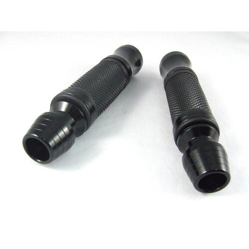 Cafe Racer Black Anodised Aluminium Grips + Bar Ends