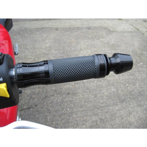 Cafe Racer Black Anodised Aluminium Grips + Bar Ends