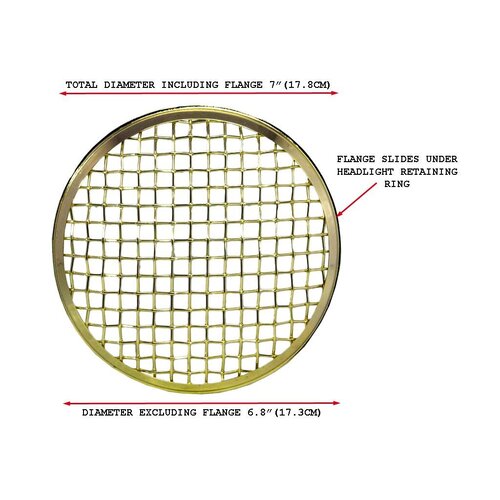 175MM Mesh Grilleinsatz Bronze Chrom