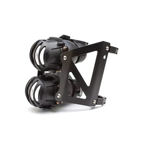 Twin Prison Grid Projector Headlight Set 40-41 mm