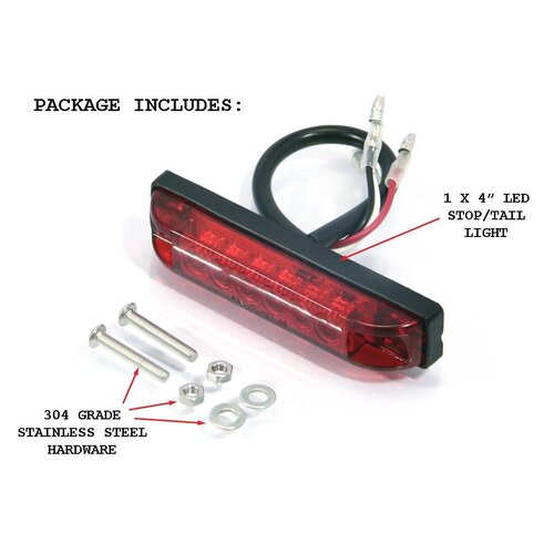Tail Light LED Stripe Red 4"