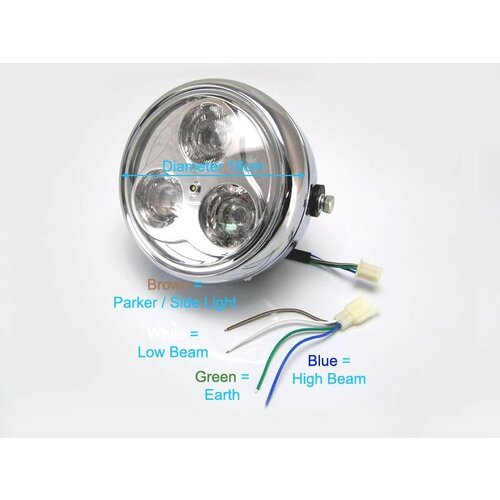 6.75" Chrome Cyclops Headlight Type 2