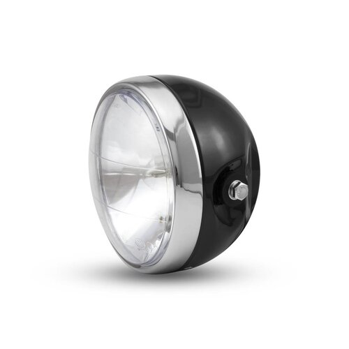 Phare avant classique 6,75" noir & chrome