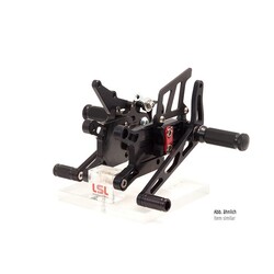 2-gats rearset TRIUMPH Street Triple R 13- voor Quick Shifter, zwart, montuurstuk rood