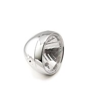 Clubman-koplamp 6.5 inch, helder, chroom