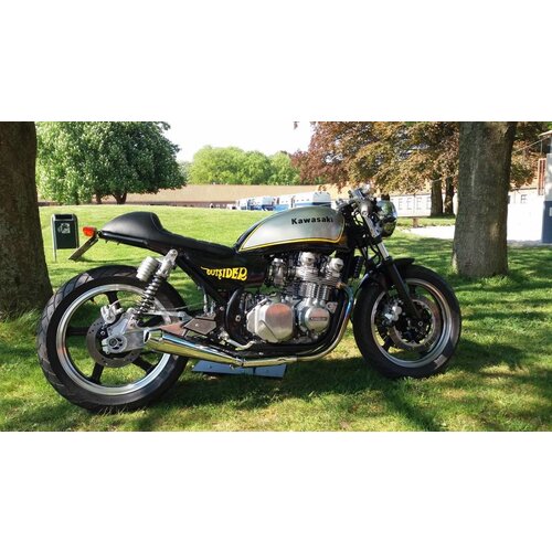 C.Racer Cafe Racer Sitzbank Tuck N' Roll Stitch Vintage White Type 119