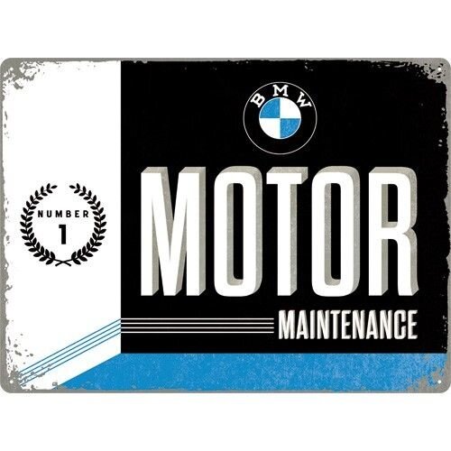 BMW maintenance 30x40cm Plaque en étain