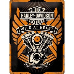 H-D Wild at Heart 30x40cm Tin sign
