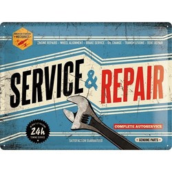 Service and repair 30x40 Plaque en étain