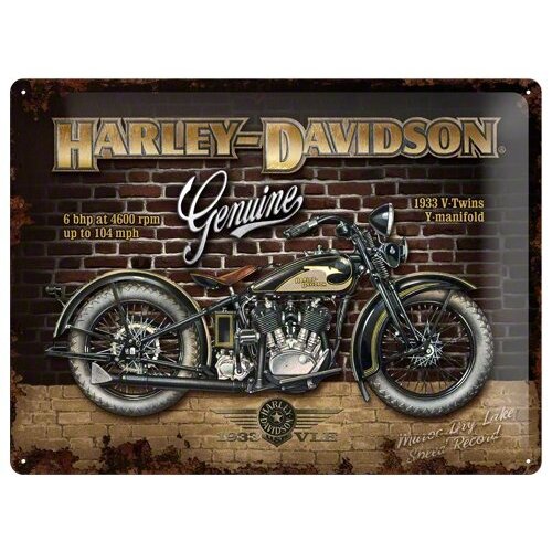 H-D Brick Wall 40x30 Tin Sign