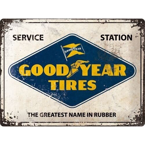 Logo Goodyear 40x30 Plaque en étain