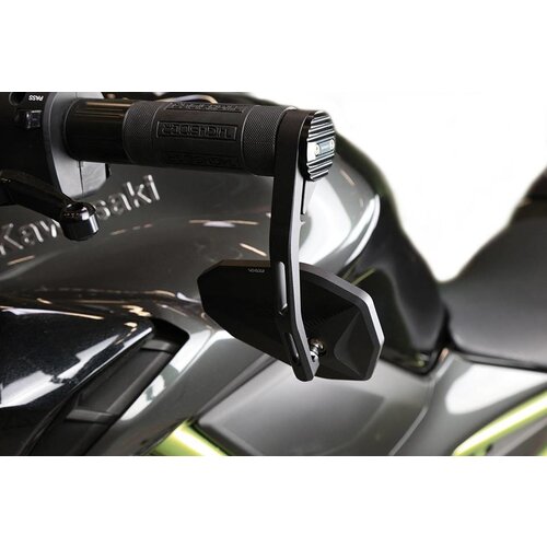 Highsider Rétroviseur noir CNC VICTORY-X pour embout de guidon