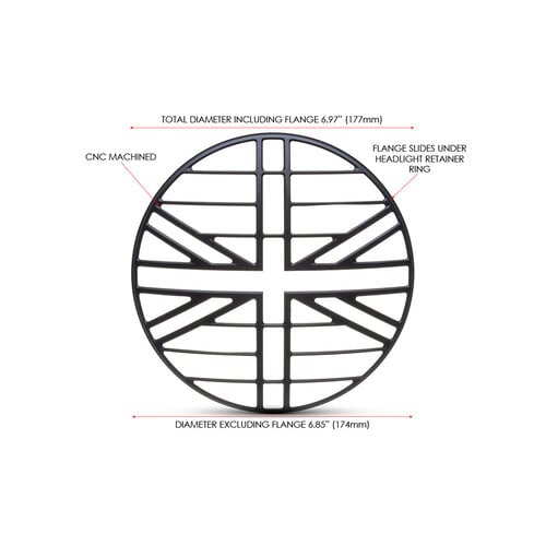 Grille style Union Jack  7"