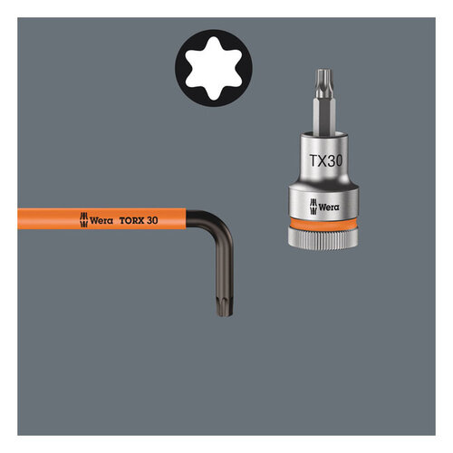 Wera 9-Pièces Jeu de 9 clés Torx en L Multicolor