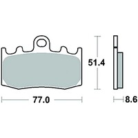 Paire de plaquettes de frein MCB748SV