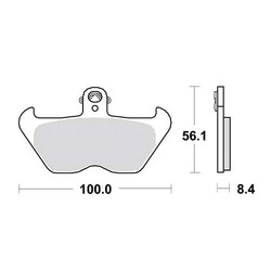 Paire de plaquettes de frein MCB680SV