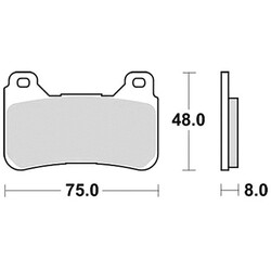 Paire de plaquettes de frein MCB755SV