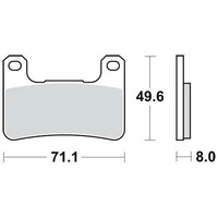 Paire de plaquettes de frein CB752SV