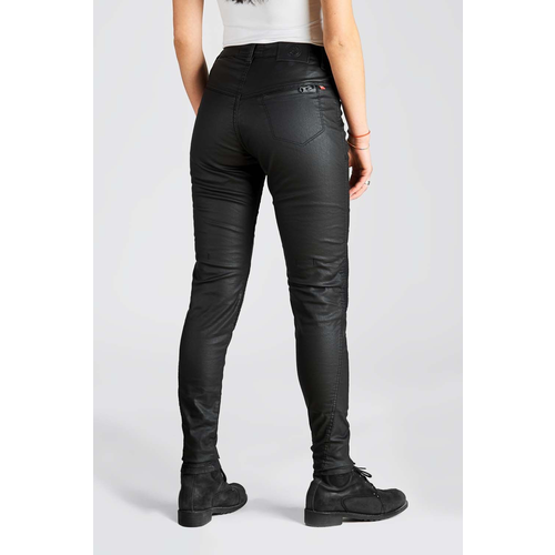 Kusari Black - Jean moto skinny en tissu protecteur pour Femme