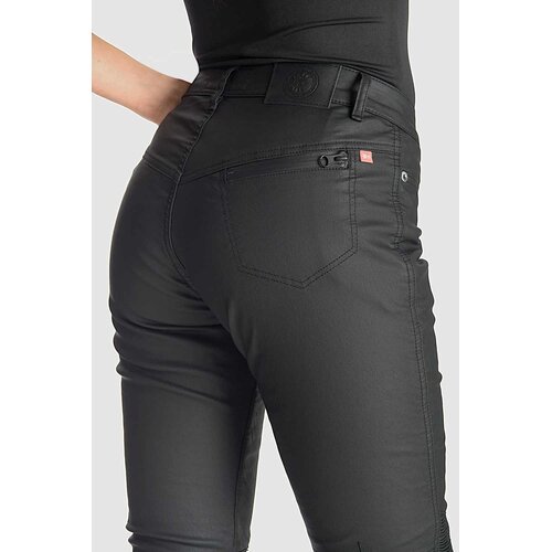 Kusari Black - Skinny-fit protective fabric motorjeans voor dames
