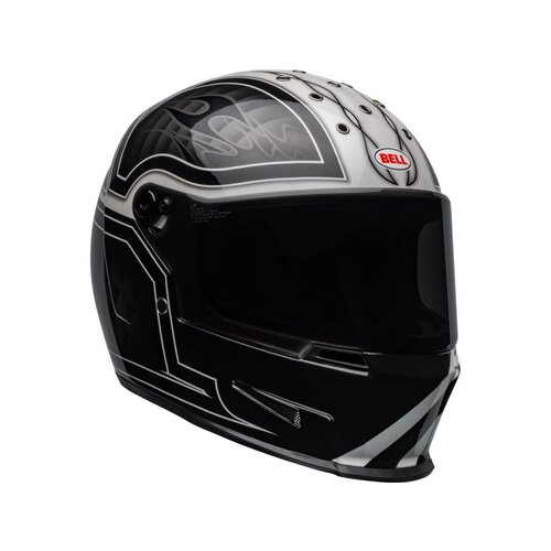 Bell Eliminator Helm Outlaw Gloss Zwart / Wit