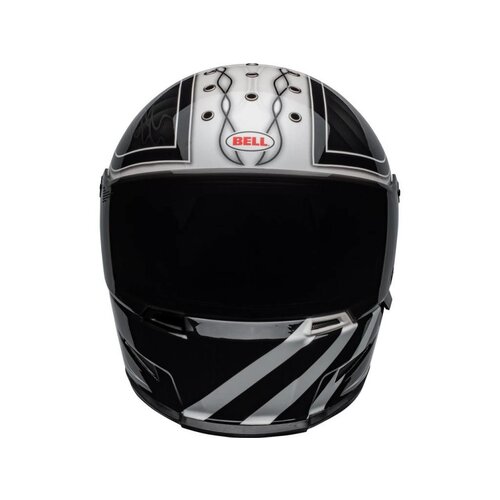 Bell Eliminator Helm Outlaw Gloss Zwart / Wit