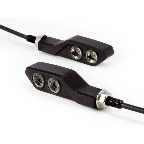 Feu arrière à LED en aluminium CNC noir