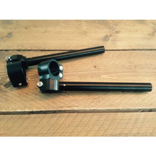 22MM - 7/8" CNC Adjustable Black Clip-ons