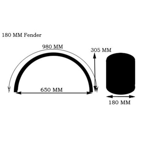 Garde-boue en acier galvanisé 190MM