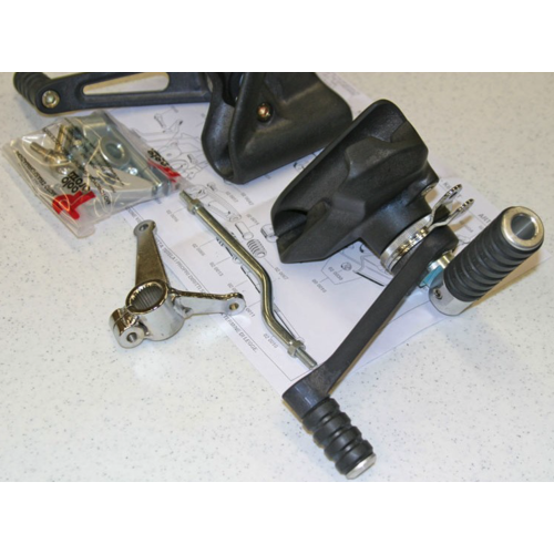 Tarozzi Honda CB Rearset Black Foldable