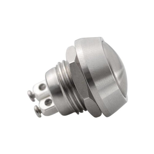 Motone Mini interrupteur en aluminium - Momentané - M12 - Acier inoxydable