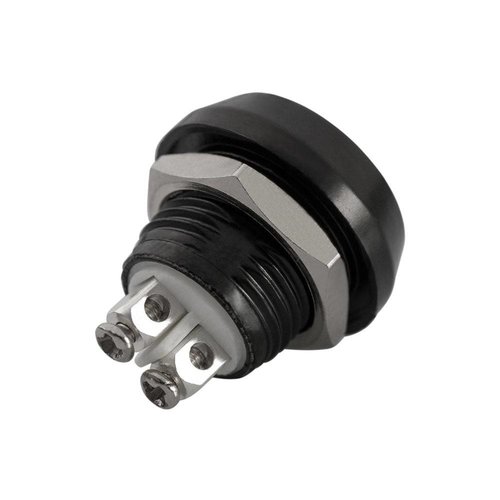 Motone Mini interrupteur en aluminium - Momentané - M12 - Noir