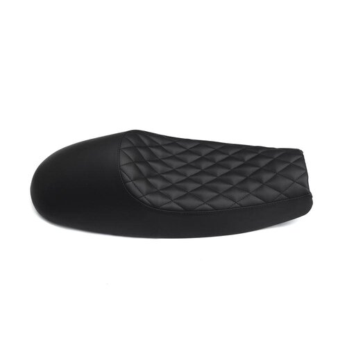 Motone Bonneville Cafe Racer Sitz - Diamant Stich - Schwarz
