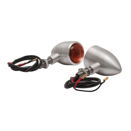 Motone 2 Paar (4 Stuks) Brushed Aluminium Bullet Knipperlichten