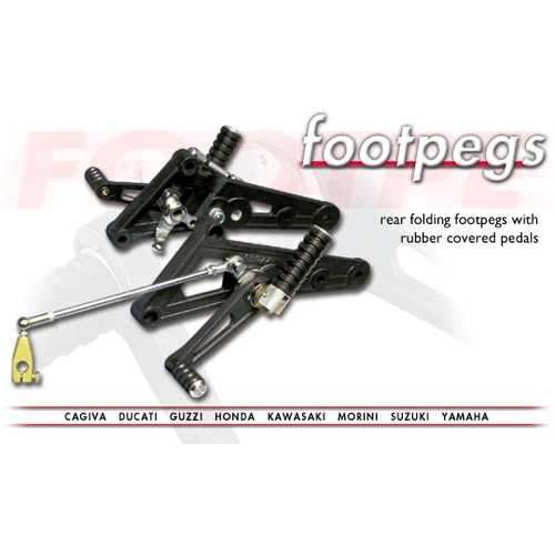 Tarozzi Suzuki GS Commandes reculées Noir Pliable