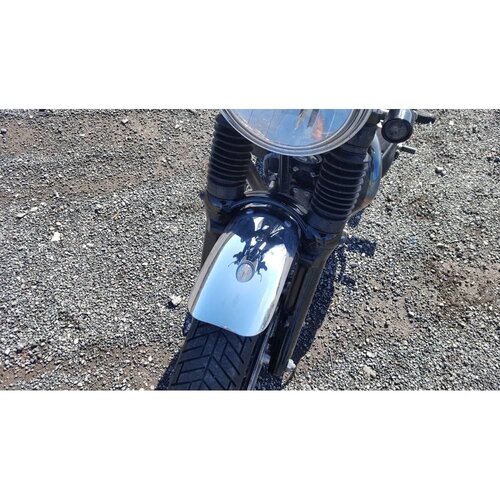 Motone Front Mudguard/Fender- Spoke Wheels - Polished Aluminium