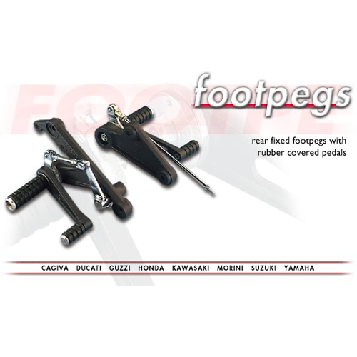 Tarozzi Moto Guzzi Commandes reculées Noir Fixé