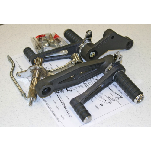 Tarozzi Honda CB Rearset Black Fixed