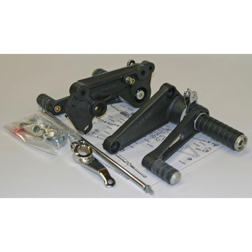 Tarozzi Honda VF Fußrastenanlage Schwarz Fest