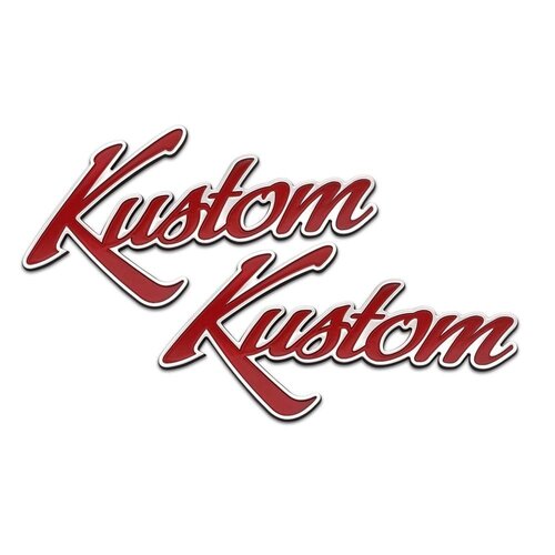 Motone Paire de badges Kustom Hot Rods - Aluminium