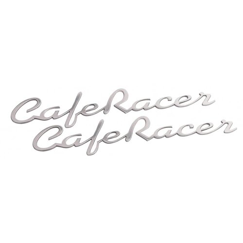 Motone Cafe Racer - Benzintank / Seitenwand Emblem Set - Poliert - Paar