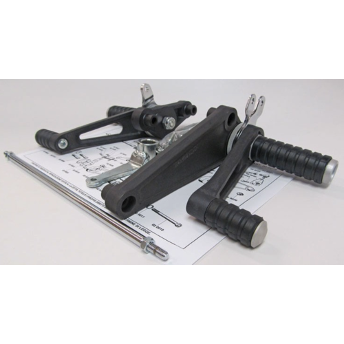 Tarozzi Kawasaki GPZ Commandes reculées Noir Fixé