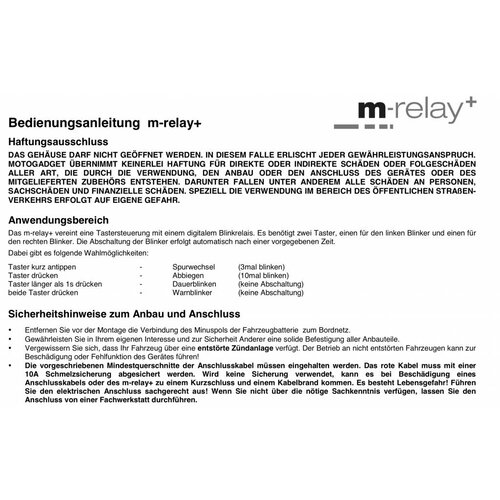 Motogadget mo.relay+ Flasher Relay For Push Buttons