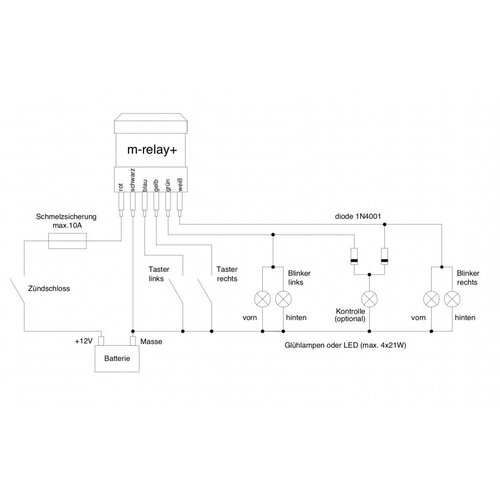 Motogadget mo.relay+ Flasher Relay Voor Push Buttons