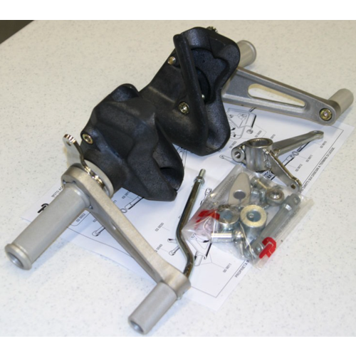 Tarozzi Honda CB Rearset Knurled Fixed