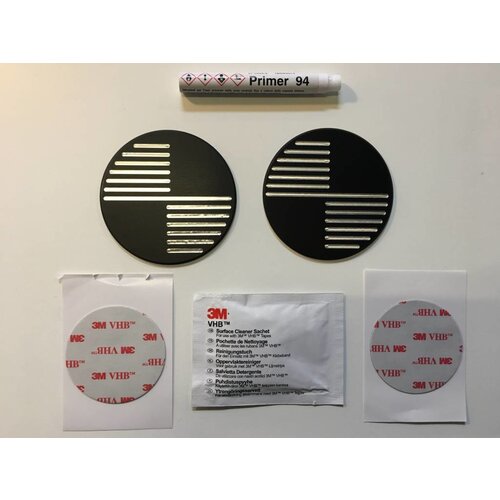 Handmade BMW 70MM Emblems Black Type 1