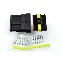 Conector Supersellado Estilo AMP, 6 Clavijas, Completo