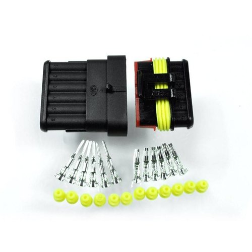 Motogadget Conector Supersellado Estilo AMP, 6 Clavijas, Completo