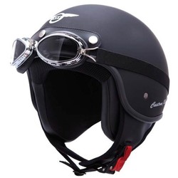 Custom Rider Matte Black Jet Helmet